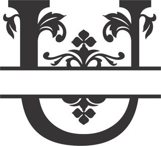 Интересный макет Шрифт Regal split для файла dxf макет для станка вариант 1