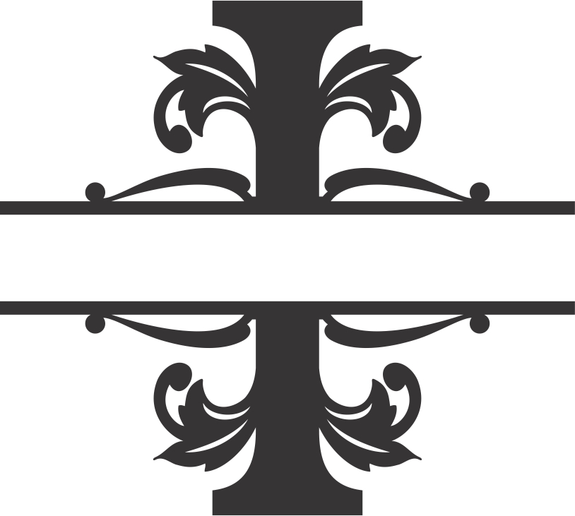 Макет Шрифт Regal split для файла dxf макет для станка вариант 2