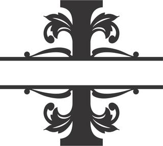 Интересный макет Шрифт Regal split для файла dxf макет для станка вариант 2