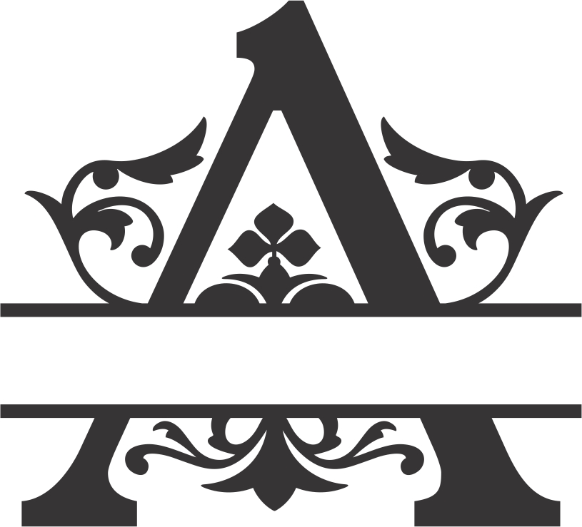 Макет Шрифт Regal split макет для станка в формате dxf
