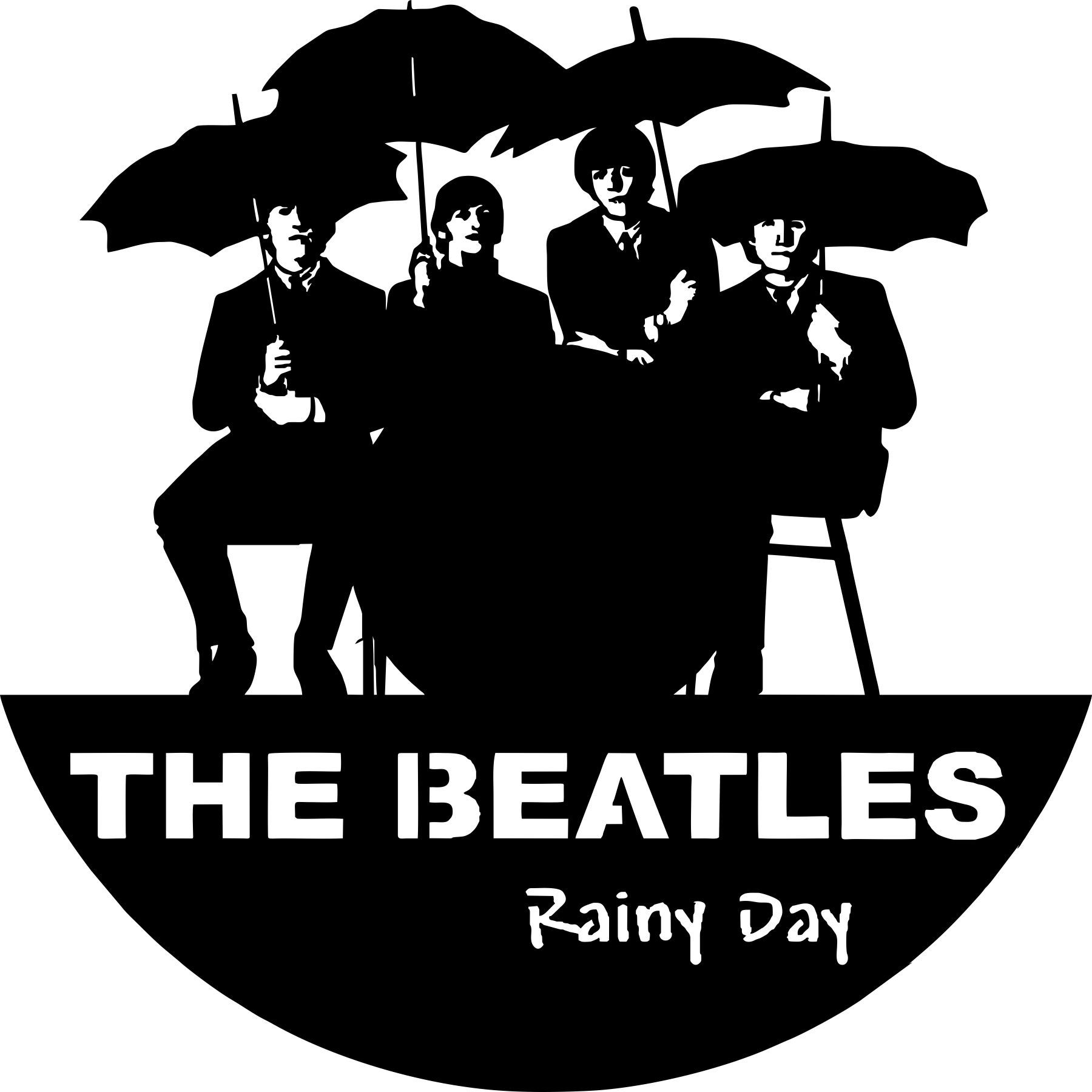 Макет Эпичные настенные часы с изображением Beatles макет для лазерной резки