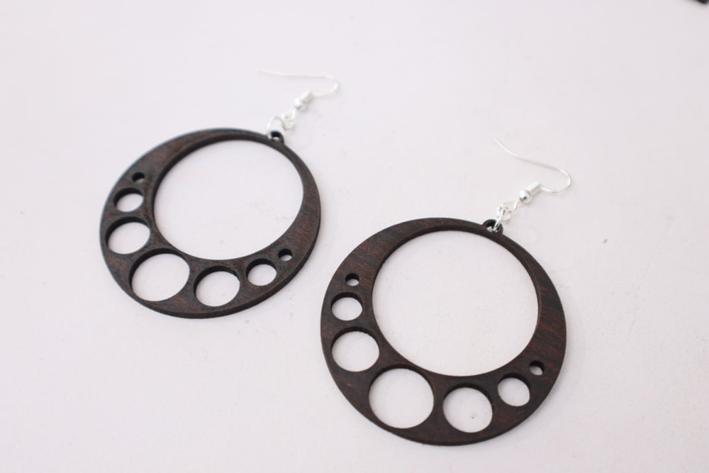 Макет Эlegant drop earrings Чертёж для лазерной резки dxf-файл