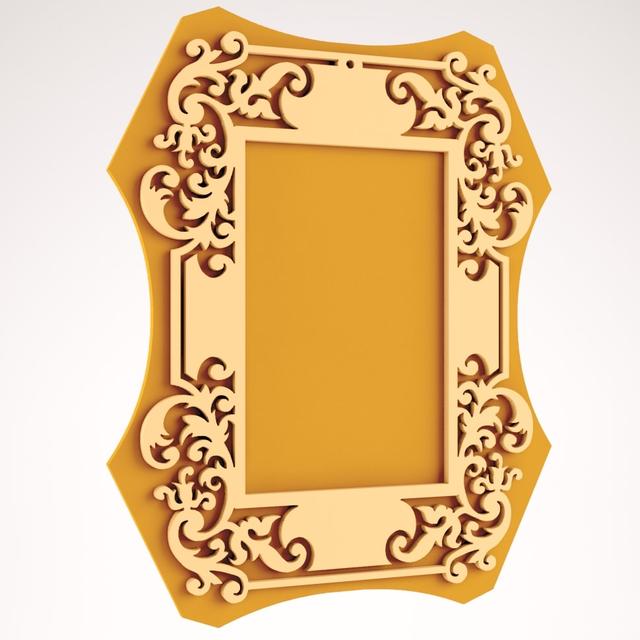 Макет Эlegant wall frame чертёж для ЧПУ для лазерной резки — изображение 1