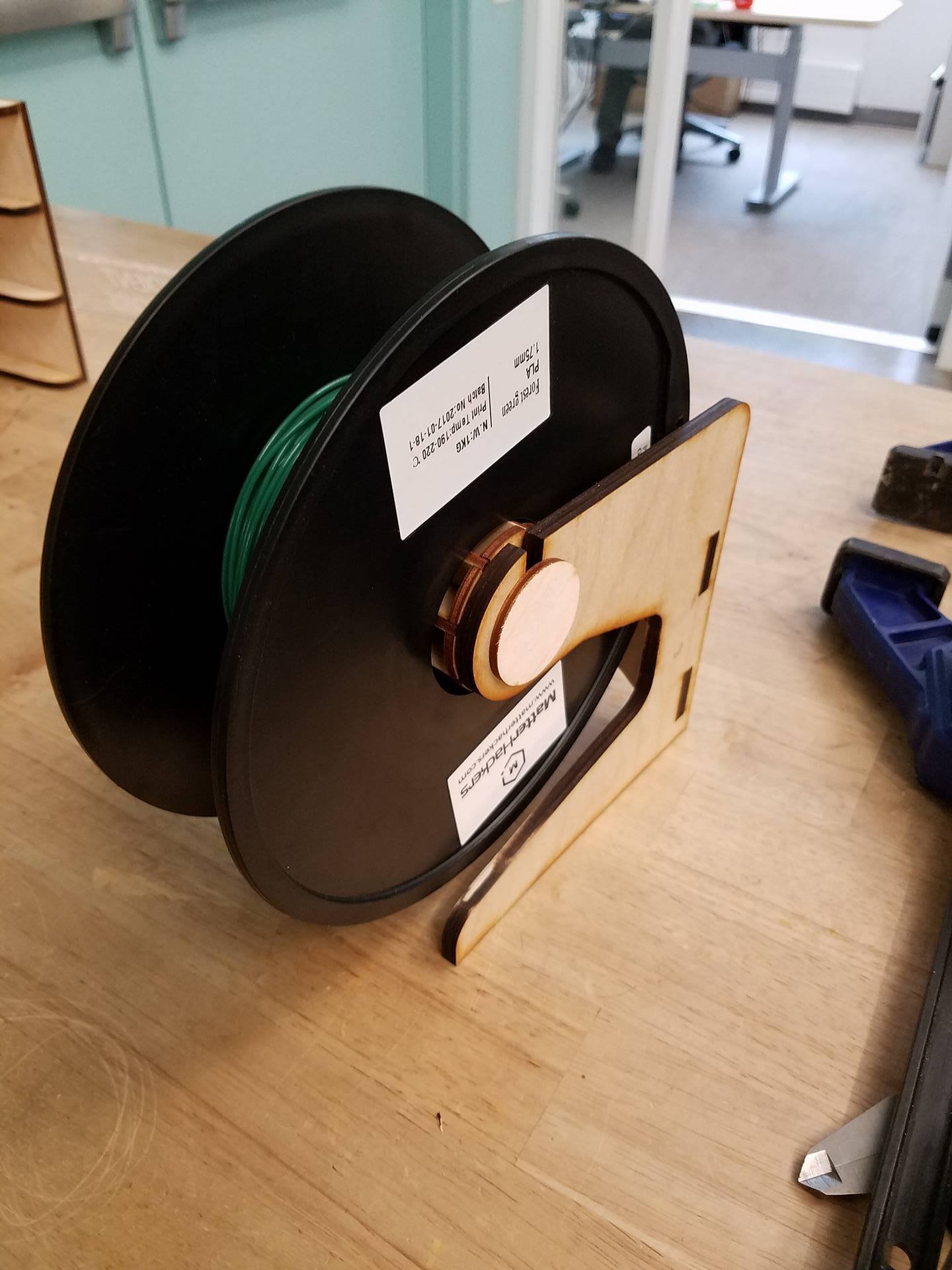 Макет держатель для катушки 3D-принтера макет для лазерной резки файл PDF