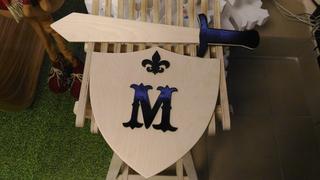 Интересный макет макет меча и щита для лазерной резки 6 мм
