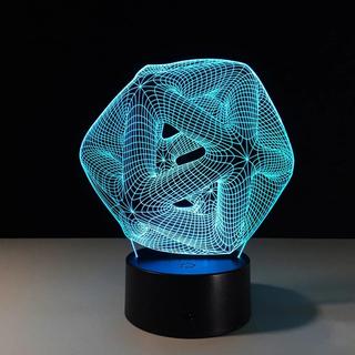 Интересный макет 3D абстрактная форма для ночной лампы-иллюзии макет для лазерной резки