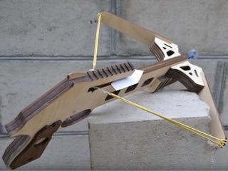 Интересный макет 3D деревянная головоломка-арбалет для лазерной резки