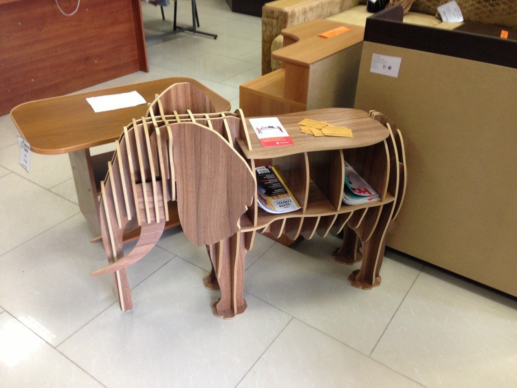 Макет 3D книжная полка в виде слона макет для станка