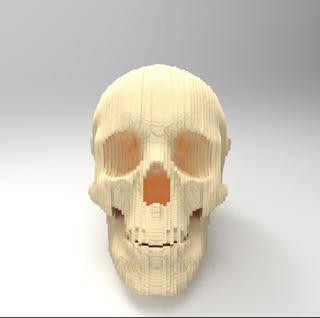 Интересный макет 3D макет деревянного черепа для лазерной резки