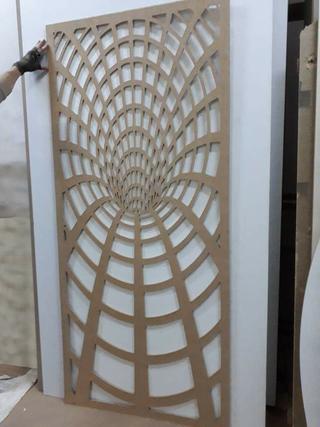 Интересный макет 3D макет квадратного разделителя для лазерной резки DXF-файл