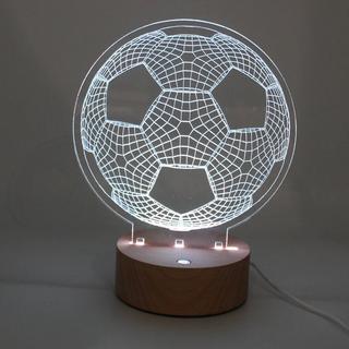 Интересный макет 3D ночник в виде футбольного мяча макет для лазерной резки
