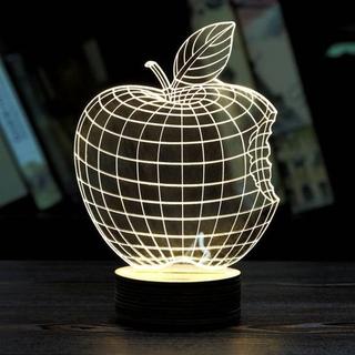 Интересный макет 3D ночник в виде яблока для лазерной резки вариант 1