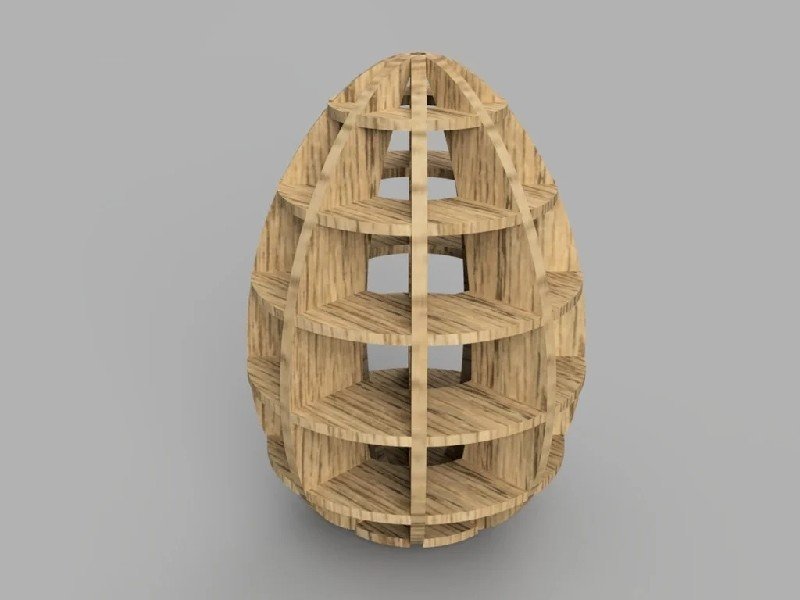 Макет 3D пасхальное яйцо для лазерной резки