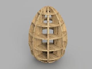 Интересный макет 3D пасхальное яйцо для лазерной резки