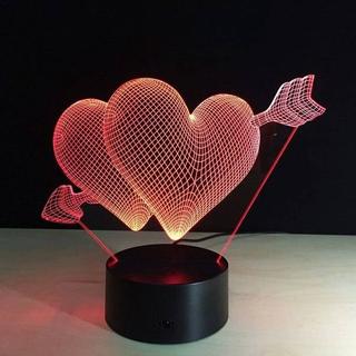 Интересный макет 3D светодиодный ночник в виде сердца макет для лазерной резки