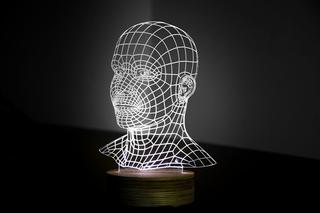 Интересный макет 3D светодиодный ночник с головой для лазерной резки макет для станка