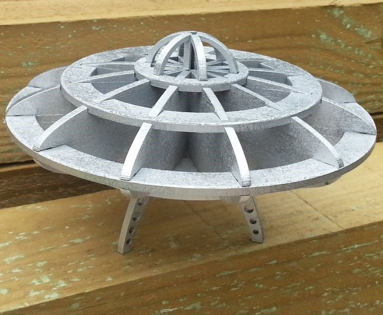 Макет 3D-головоломка Летающая тарелка для лазерной резки