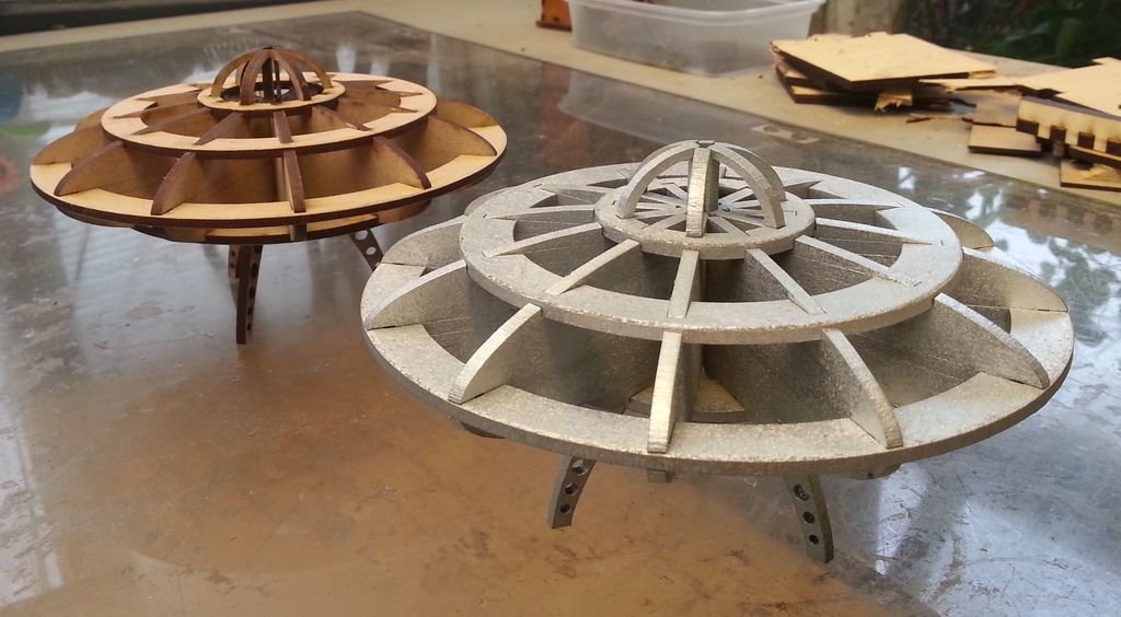 Макет 3D-головоломка Летающая тарелка для лазерной резки
