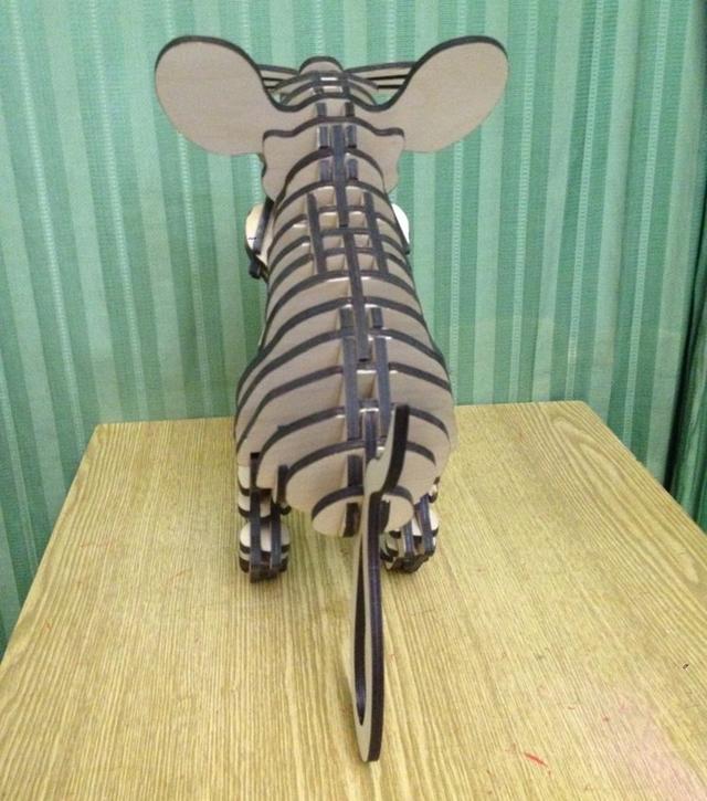 Макет 3D-головоломка Мышь для лазерной резки векторный макет