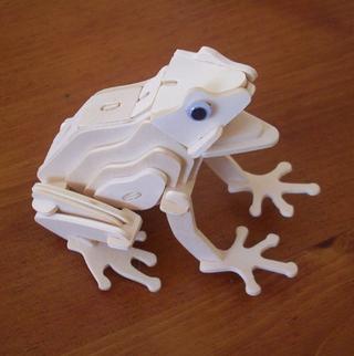 Интересный макет 3D-головоломка в виде лягушки чертёж для лазерной резки формат dxf