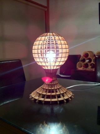 Интересный макет 3D-головоломка-лампа чертёж для станка