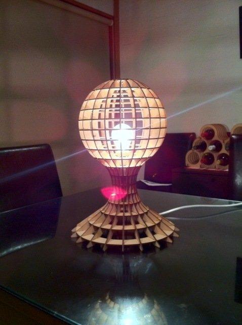 Макет 3D-головоломка-лампа чертёж для станка