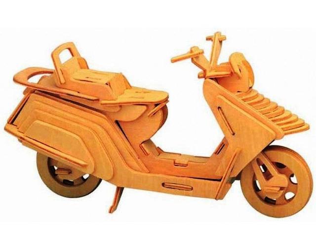 Макет 3D-головоломка-модель мотоцикла Lambretta для лазерной резки — изображение 2