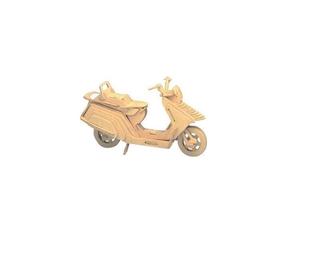 Интересный макет 3D-головоломка-модель мотоцикла Lambretta для лазерной резки