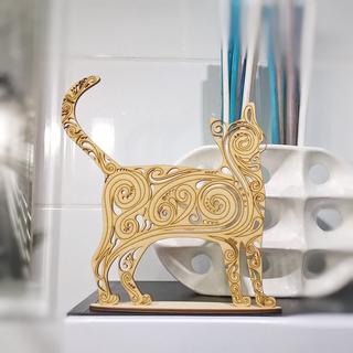 Интересный макет 3D-декор в виде кота макет для станка
