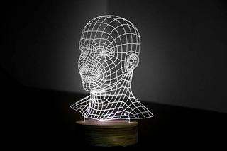Интересный макет 3D-иллюзия головы для акриловой лампы макет для лазерной резки