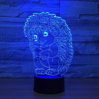 Интересный макет 3D-иллюзия ночника в виде ёжика для лазерной резки акрил
