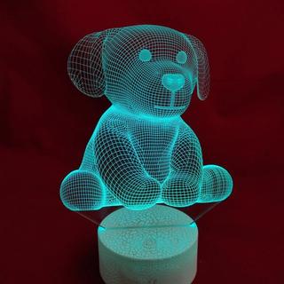 Интересный макет 3D-лампа в виде щенка собаки для лазерной резки