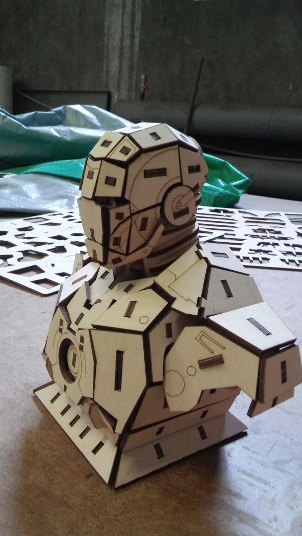 Макет 3D-макет Железного человека для лазерной резки по дереву — изображение 4