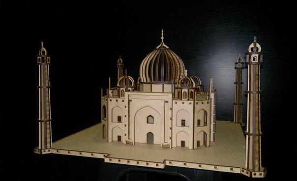 Макет 3D-макет Тадж-Махала для лазерной резки формат DXF