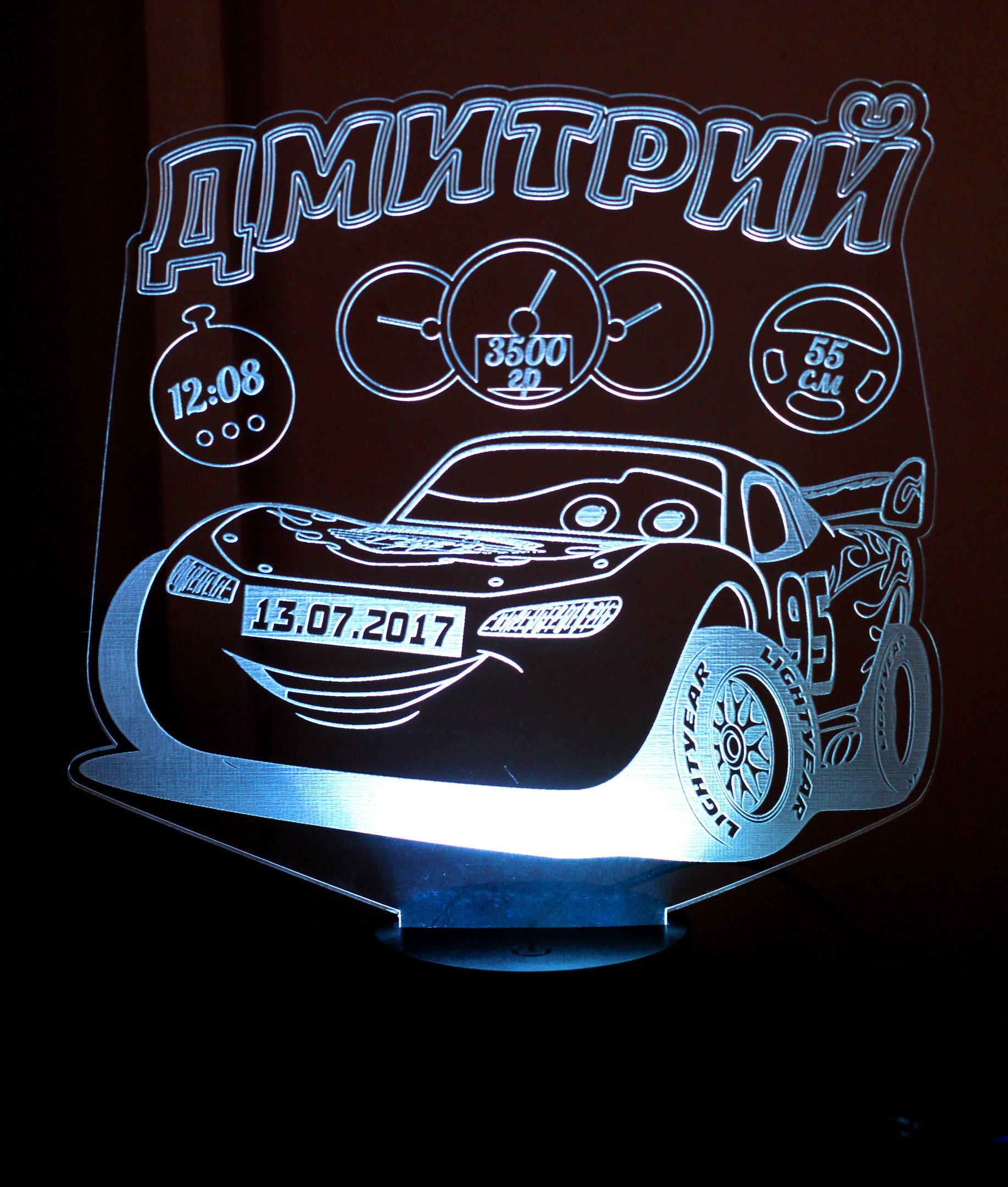 Макет 3D-макет автомобилей для ночного света чертёж для ЧПУ