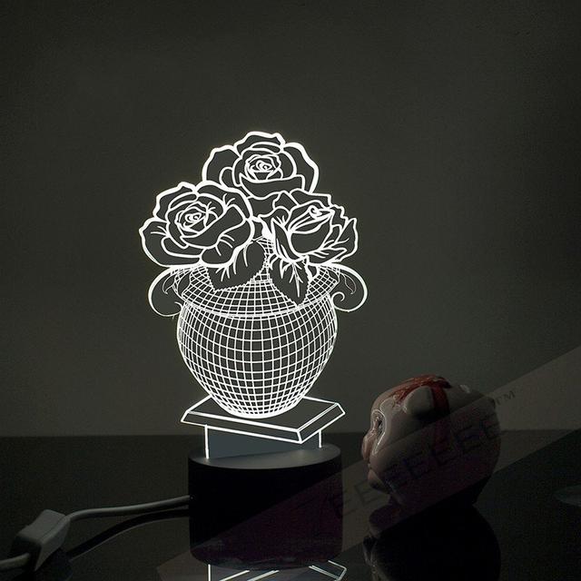 Макет 3D-макет вазы в виде цветка для лазерной резки акрил — изображение 1