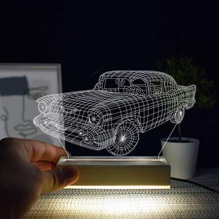 Интересный макет 3D-макет винтажного автомобиля для лазерной резки ночник