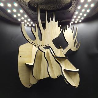 Интересный макет 3D-макет головы лося для лазерной резки декор для стен