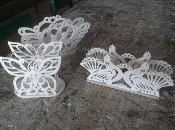 Макет 3D-макет декоративного украшения в виде птиц для лазерной резки