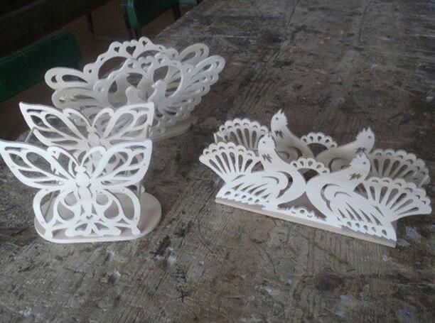Макет 3D-макет декоративного украшения в виде птиц для лазерной резки