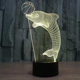 Интересный макет 3D-макет дельфина для лазерной резки декоративная светодиодная лампа-ночник файл PDF