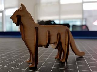 Интересный макет 3D-макет деревянного кота для лазерной резки PDF-файл