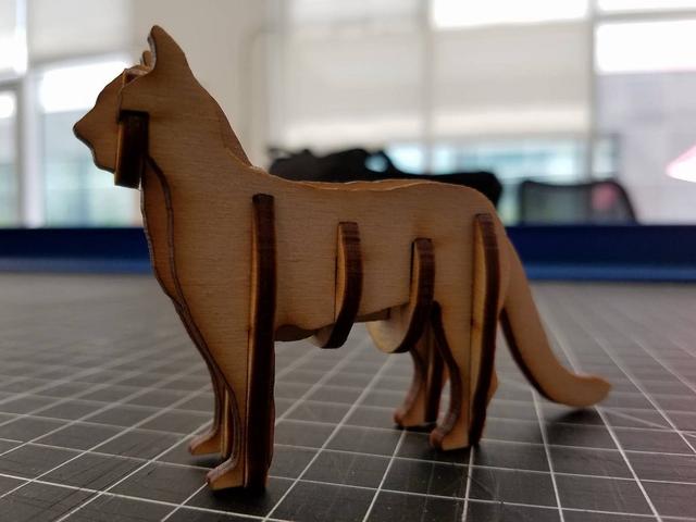 Макет 3D-макет деревянного кота для лазерной резки PDF-файл — изображение 1