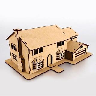 Интересный макет 3D-макет дома Симпсонов для лазерной резки