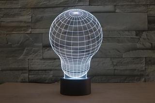 Интересный макет 3D-макет иллюзии лампочки для ночной лампы чертёж для ЧПУ