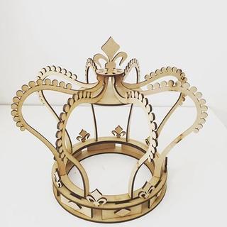 Интересный макет 3D-макет короны для лазерной резки