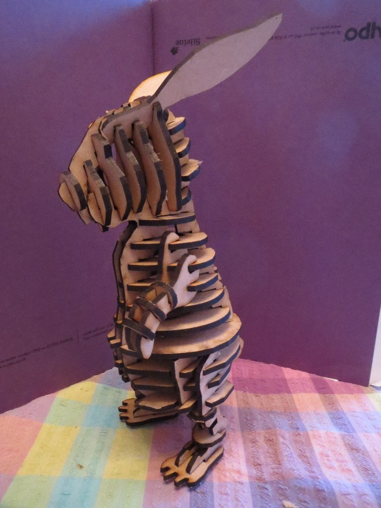 Макет 3D-макет кролика для лазерной резки формат dxf