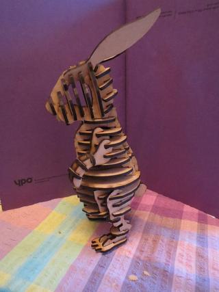 Интересный макет 3D-макет кролика для лазерной резки формат dxf