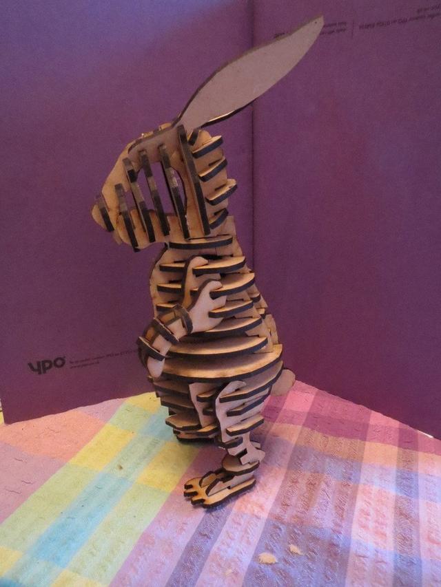 Макет 3D-макет кролика для лазерной резки формат dxf
