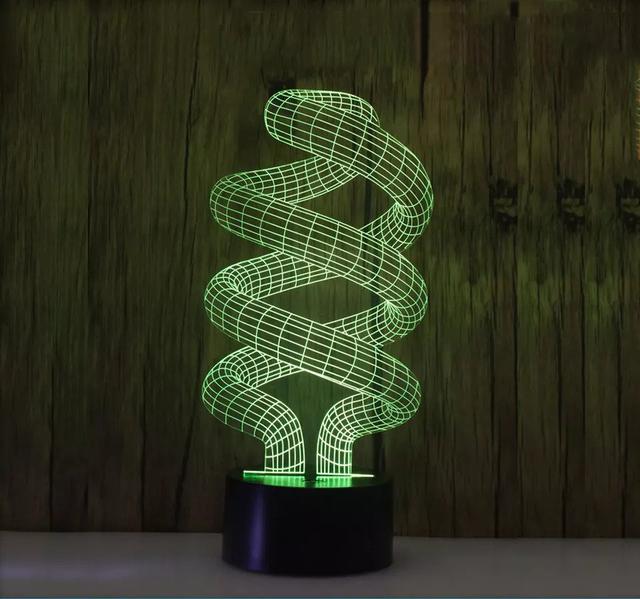 Макет 3D-макет лампы со спиральной формой для лазерной резки — изображение 2